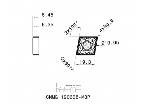 CNMG 190608-M3P IC8250-2