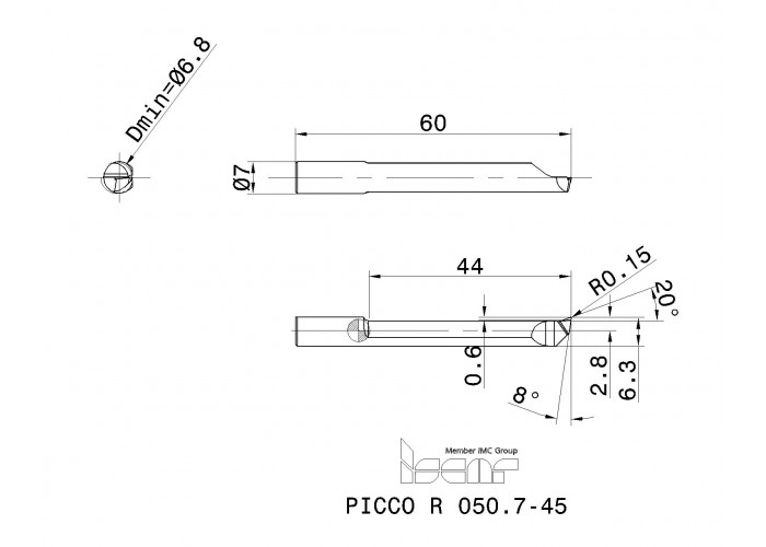 Fresa 3 mm per scanalature diritte Fresa 3 mm per scanalature diritte