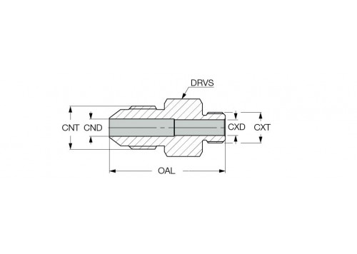 JHP NIPPLE 1/4NPT-7/16UNF-1
